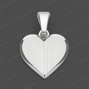 Juwelier Schell 177327 Jung Anhänger Gravurplatte Herz Mattiert 46-0023