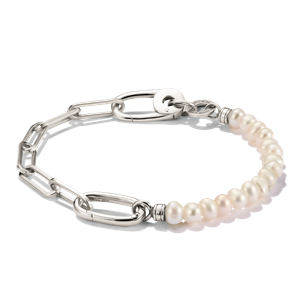 Juwelier Schell 177730 Thomas Sabo Charm Armband Paperclip & Perlen mit einem Connect-Link C1209-082-14-L17