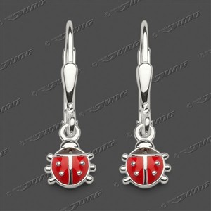 Juwelier Schell 178008 Jung Pendelohrringe Marienkäfer 13-0071-3