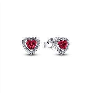 Juwelier Schell 179618 Pandora Ohrstecker Funkelndes rotes Herz 298427C04