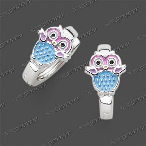 Juwelier Schell 179831 Jung Scharniercreolen Bunte Eule 15-0028