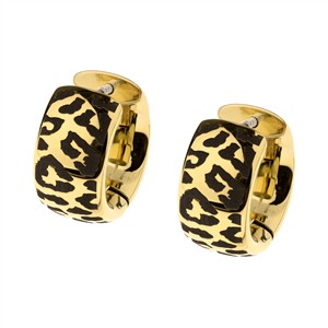 Juwelier Schell 179885 Ernstes Design Scharniercreolen Leopard 8mm E757