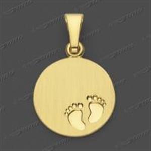 Juwelier Schell 154405 Jung Anhänger Gravurplatte Babyfüße 46-0097