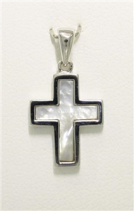 Juwelier Schell 147306 RG Anhänger Kreuz Perlmutt 24mm 329679