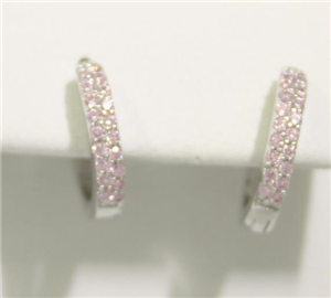 Juwelier Schell 161093 RG Scharniercreolen Rosa Pavé 109884P