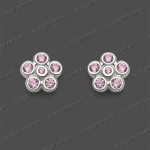 Juwelier Schell 171170 Jung Ohrstecker Rosa Blume 20-0068-4