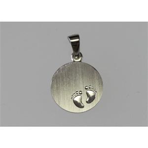 Juwelier Schell 159529 RG Anhänger Gravurplatte Babyfüße Mattiert 33952712M