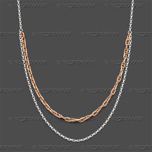 Juwelier Schell 175279 Jung Collier 2-reihig Silber/Rot 82.0215