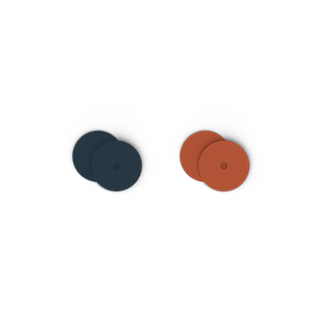 Juwelier Schell 168552 Les Georgettes Ledereinsatz Ohrringe 16mm Night Blue & Mocha 703218299E5000