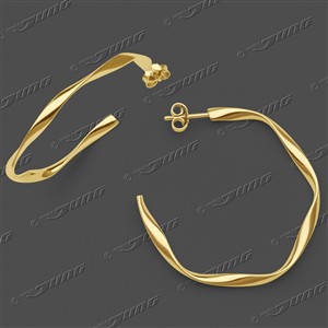 Juwelier Schell 177317 Jung Steckcreolen Gedreht 16-0044 G