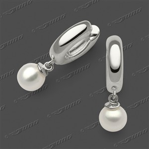 Juwelier Schell 177331 Jung Scharniercreolen mit Perle 25-0536