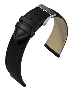 Juwelier Schell 177408 Eulit Uhrenband Taurus Schwarz/Silber 342620102