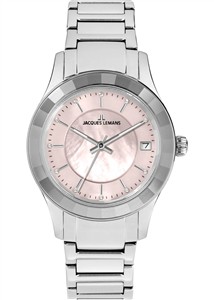Juwelier Schell 178531 Jacques Lemans Armbanduhr Venice Silber/Rosa 1-2194D