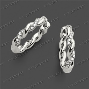 Juwelier Schell 179823 Jung Scharniercreolen Gekordelt 25-0595.90