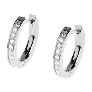 Juwelier Schell 179881 Ernstes Design Scharniercreolen Pavé E721