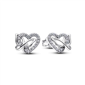 Juwelier Schell 180071 Pandora Ohrstecker Herz & Schmetterling 294476C01