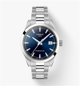 Juwelier Schell 180103 Tissot Armbanduhr Gentleman 38mm Blau/Stahl T1658071104100