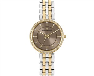 Juwelier Schell 180265 Jacques Lemans Armbanduhr Milano Bicolor/Braun 1-2212D