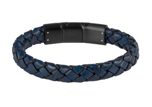 Juwelier Schell 180286 Jacques Lemans Lederarmband Blau S-B133A