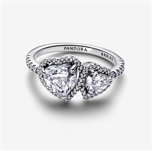 Pandora funkelnder Strahlenkranz Herz Ring – Bild 4
