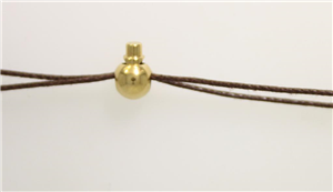 Juwelier Schell 155422 Guthmann Faden Braun mit Kugelverschluss 6mm Gold 9/00000/000g
