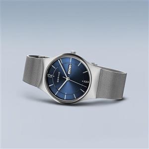 Bering Armbanduhr Day Date Classic | silber gebürstet – Bild 6
