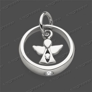 Juwelier Schell 180493 Jung Anhänger Taufring mit Engel 50-0023