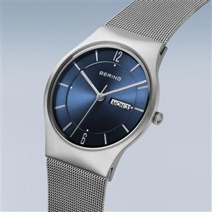 Bering Armbanduhr Day Date Classic | silber gebürstet – Bild 2
