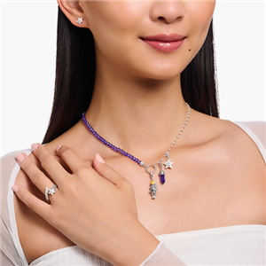 Thomas Sabo Charm Kette Amethyst Silber – Bild 2
