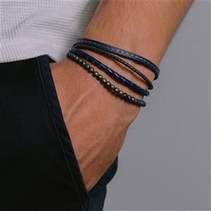 Jacques Lemans Lederarmband mit Hämatit – Bild 2