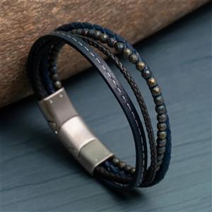 Jacques Lemans Lederarmband mit Hämatit – Bild 3