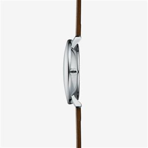 Sternglas Armbanduhr Naos Weiß/Silber/Dunkelbraun – Bild 3