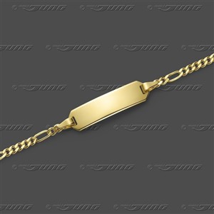 Juwelier Schell 177485 Jung ID-Armband Figarokette Diamantiert 91.0127