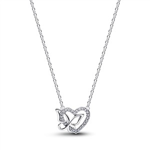 Juwelier Schell 180074 Pandora Collier Herz & Schmetterling 394477C01-45