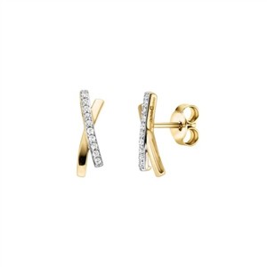Juwelier Schell 180211 B. Mayer Ohrstecker Überkreuzt 910602E