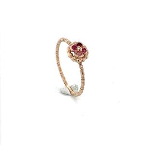 Juwelier Schell 180184 B. Haas Ring Pallina Eierstab Blume Klein 4 Neu 10015-4 AUr L