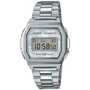 Juwelier Schell 161992 Casio Armbanduhr Vintage Premium Collection Perlmutt A1000D-7EF
