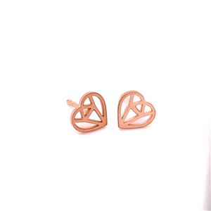 Juwelier Schell 165726 Cuckoowelen Ohrstecker modern heart matt rosé 165726