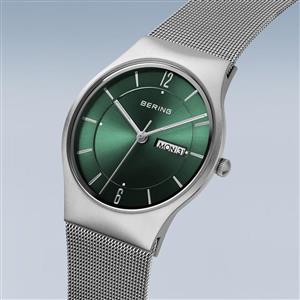 Bering Armbanduhr Day Date Classic | silber gebürstet – Bild 4