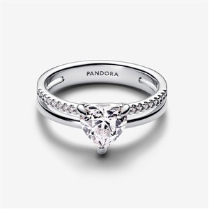 Pandora Doppelring Funkelndes Herz – Bild 4