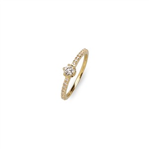 Juwelier Schell 177508 Diara Studios Solitärring mit Pavé DS2049G/52
