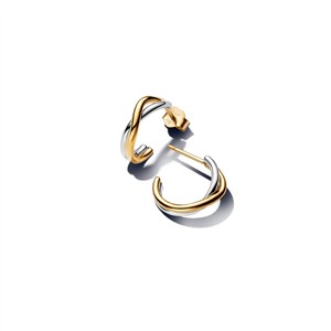 Juwelier Schell 177647 Pandora Steckcreolen Organisch Bicolor 263880C00