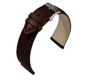 Juwelier Schell 178598 Eulit Uhrenband Taurus Dunkelbraun/Silber 342616272
