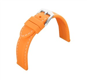 Juwelier Schell 180016 Eulit Uhrenband Silicon mit Naht Orange 155620192