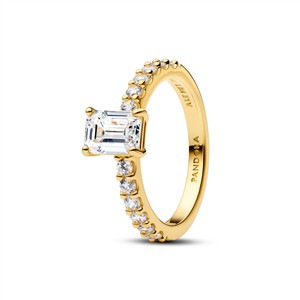 Juwelier Schell 180063 Pandora Ring Smaragdschliff 164506C01-52