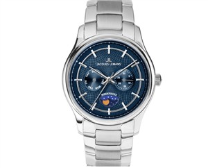 Juwelier Schell 180270 Jacques Lemans Armbanduhr Derby Dunkelblau/Silber 1-2213K