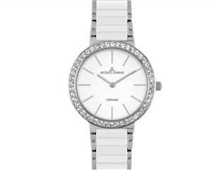 Juwelier Schell 180285 Jacques Lemans Armbanduhr Monaco Weiß/Silber 50-7B