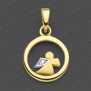 Juwelier Schell 180359 Jung Anhänger Engel im Ring 11mm 50-0605