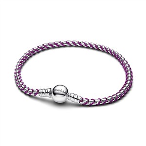Juwelier Schell 180432 Pandora Moments Armband Lila Kordel 593816C03-18