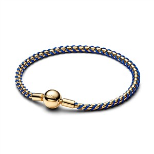 Juwelier Schell 180428 Pandora Moments Armband Blaue Kordel 563816C02-18